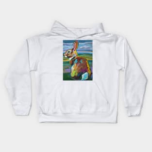 Wild Mountain Rabbit by Robert Phelps Kids Hoodie